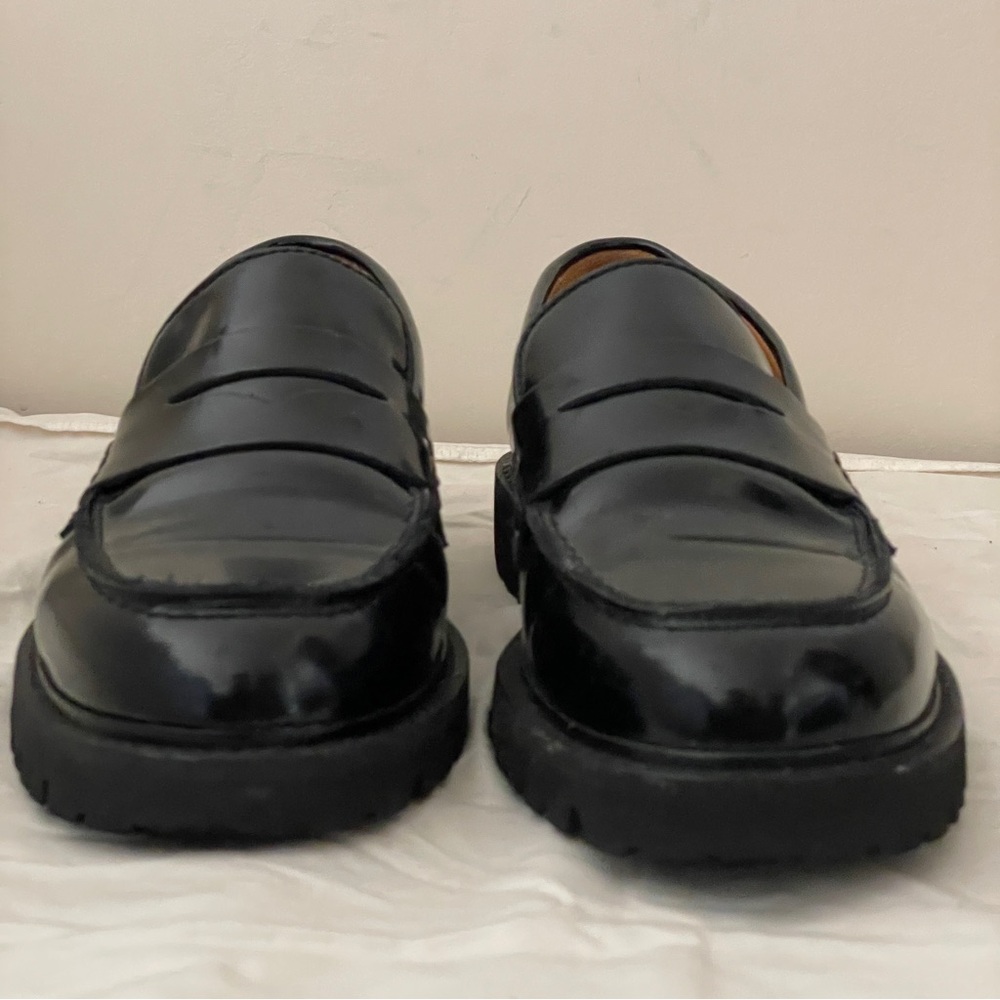 Thursday Boot Company Patent Leather Penny Lug Sole Loafer Dress Shoe Chunky - Picture 12 of 15